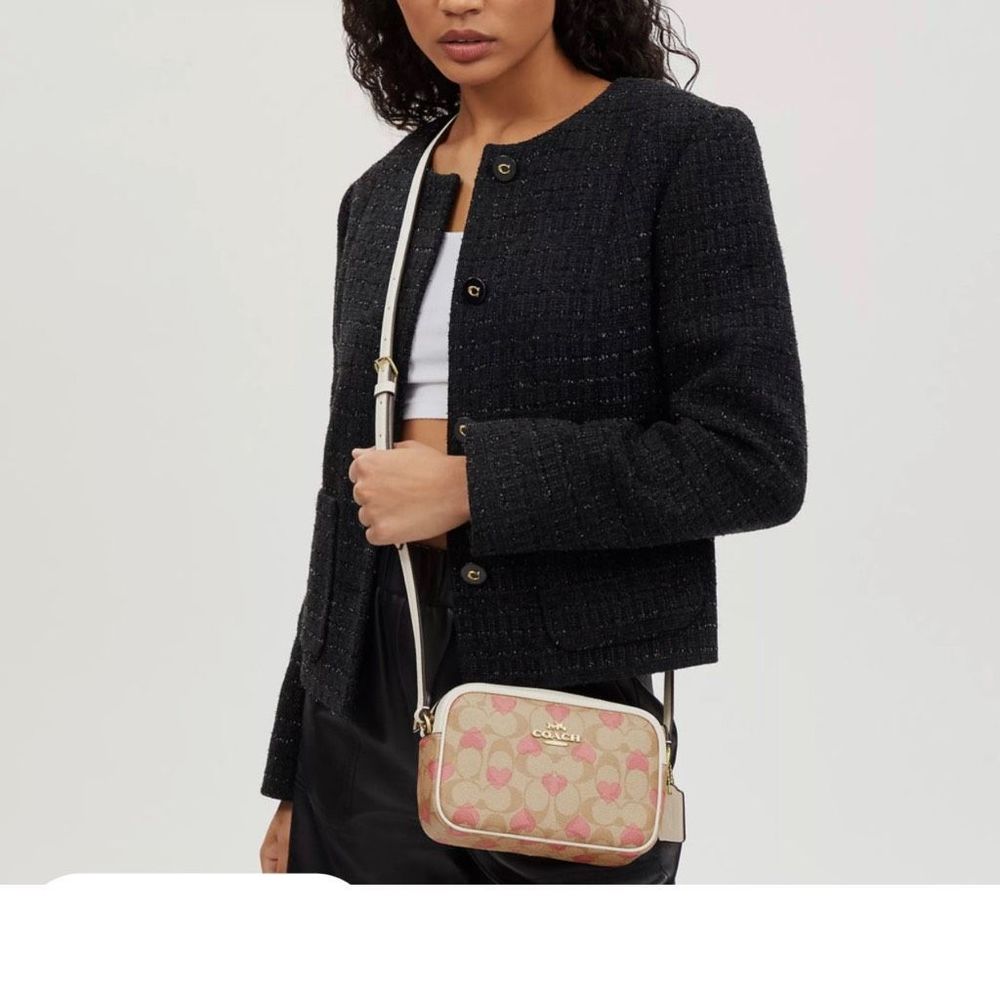 NWT Coach Mini Jamie Camera Bag In Signature Canvas With Heart Print CO940 - Picture 4 of 13